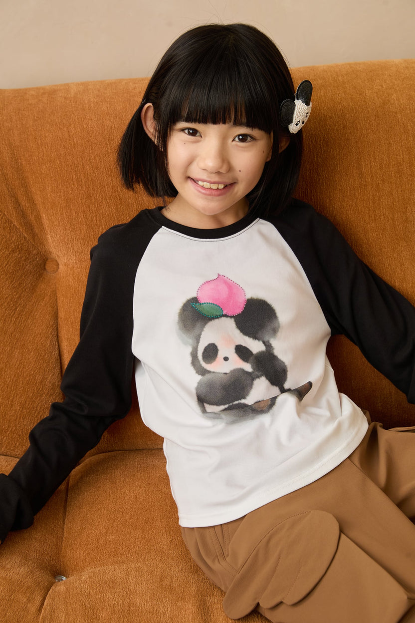 Ink-Wash Animals Raglan Long-Sleeve Tee by Poco Blush — hero view 1