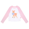 Ink-Wash Animals Raglan Long-Sleeve Tee by Poco Blush — flat view 7
