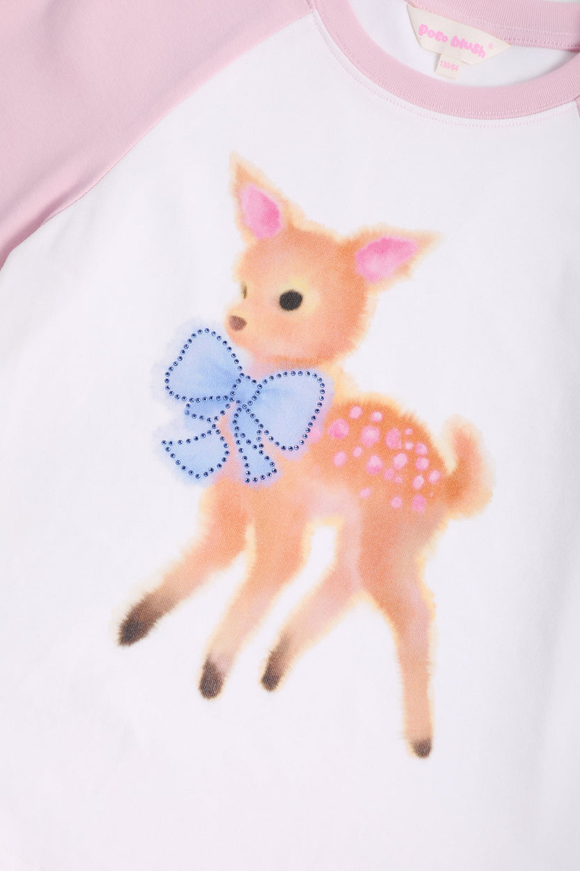 Ink-Wash Animals Raglan Long-Sleeve Tee by Poco Blush — detail view 9