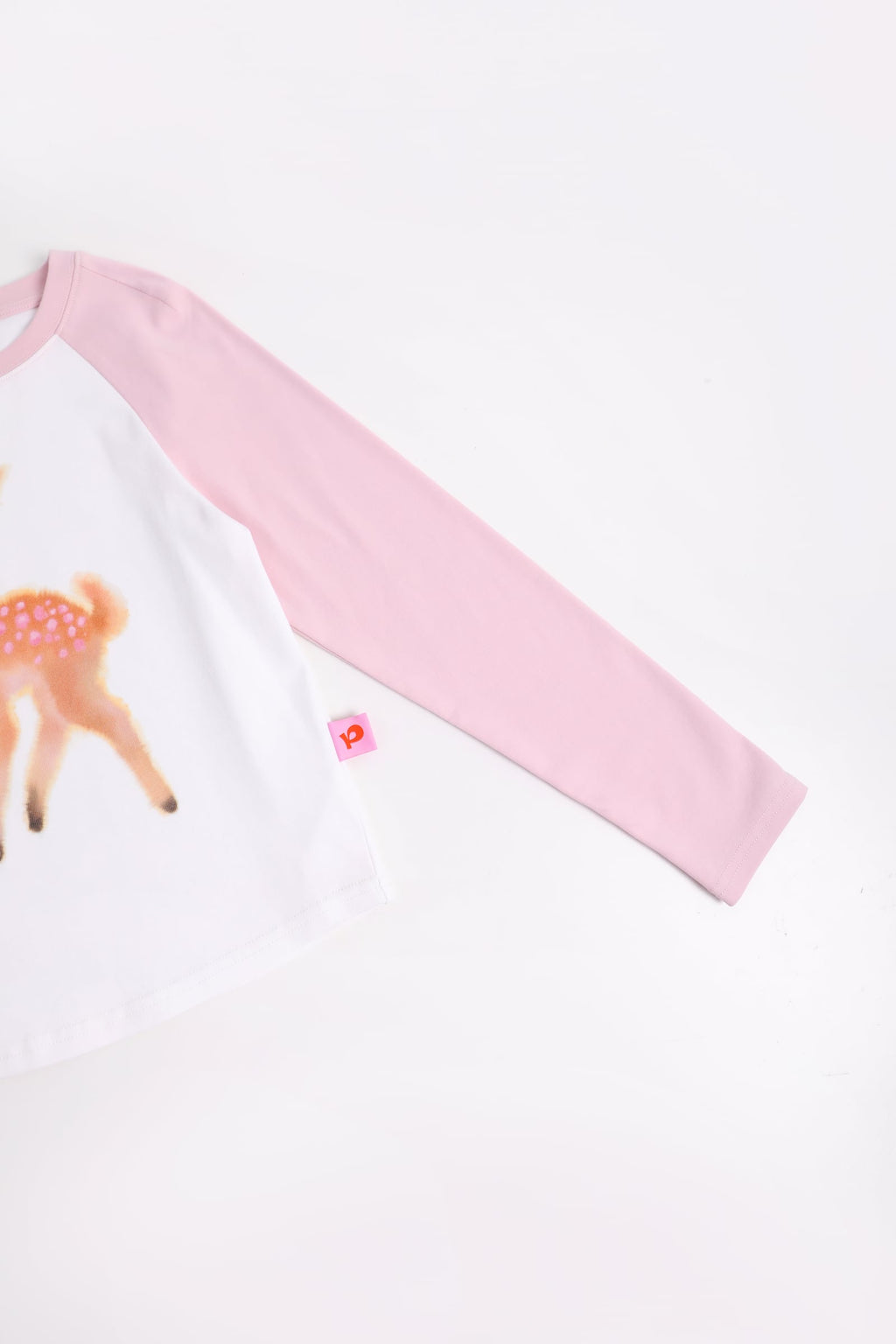 Ink-Wash Animals Raglan Long-Sleeve Tee by Poco Blush — detail view 11