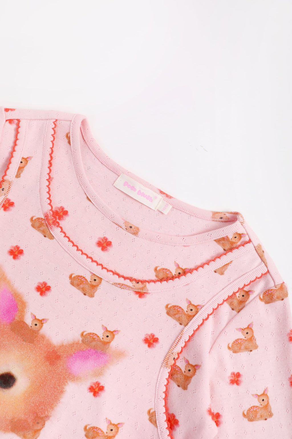 Ink-Wash Animals Layered Long-Sleeve Tee by Poco Blush — detail view 8