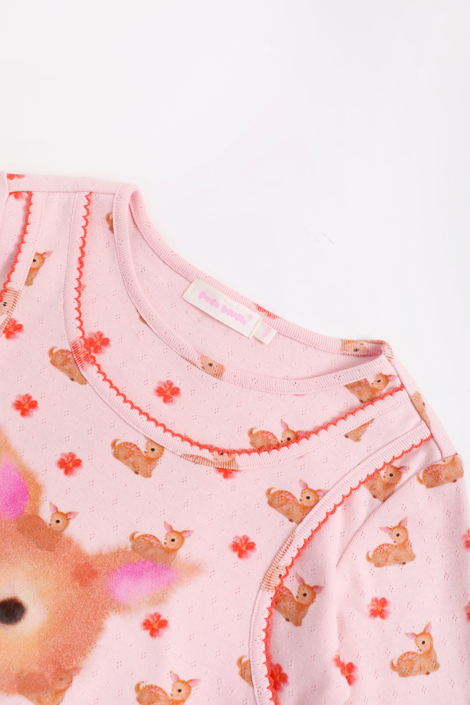 Ink-Wash Animals Layered Long-Sleeve Tee by Poco Blush — detail view 8