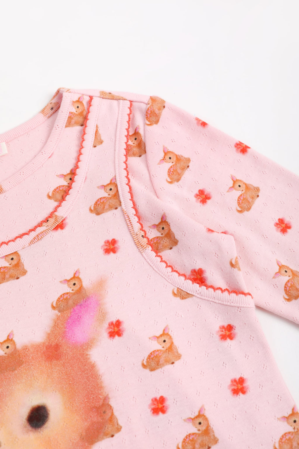 Ink-Wash Animals Layered Long-Sleeve Tee by Poco Blush — detail view 10