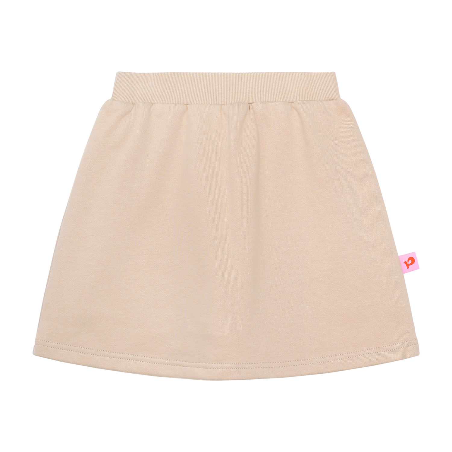 Ink-Wash Animals Hoodie Skort in Pale Ochre — flat lay