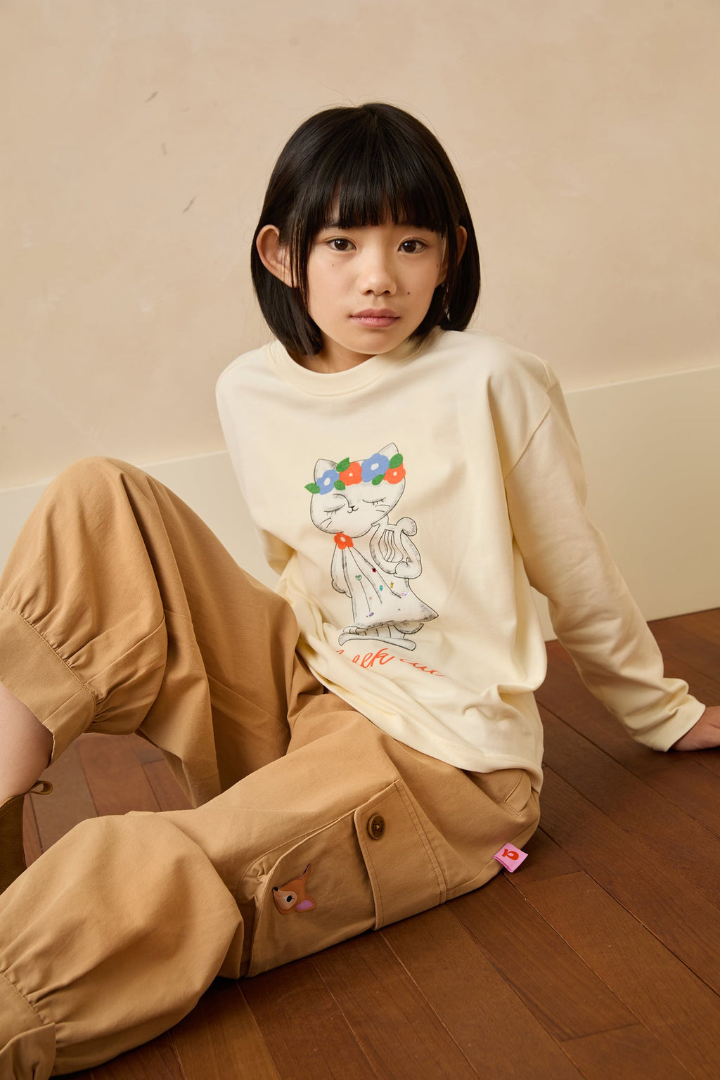 Greek Cat Crystal Tee by Poco Blush — hero view 1