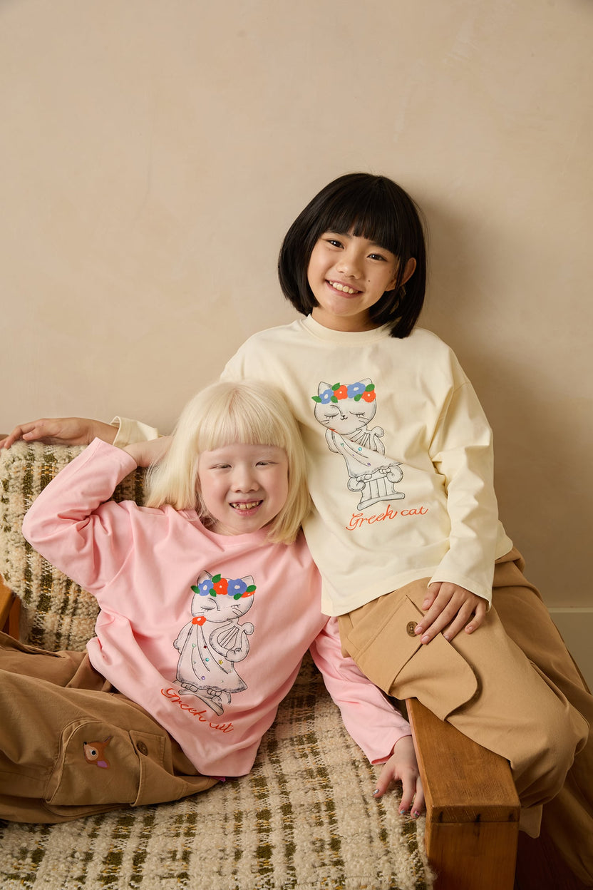 Greek Cat Crystal Tee by Poco Blush — hero view 2