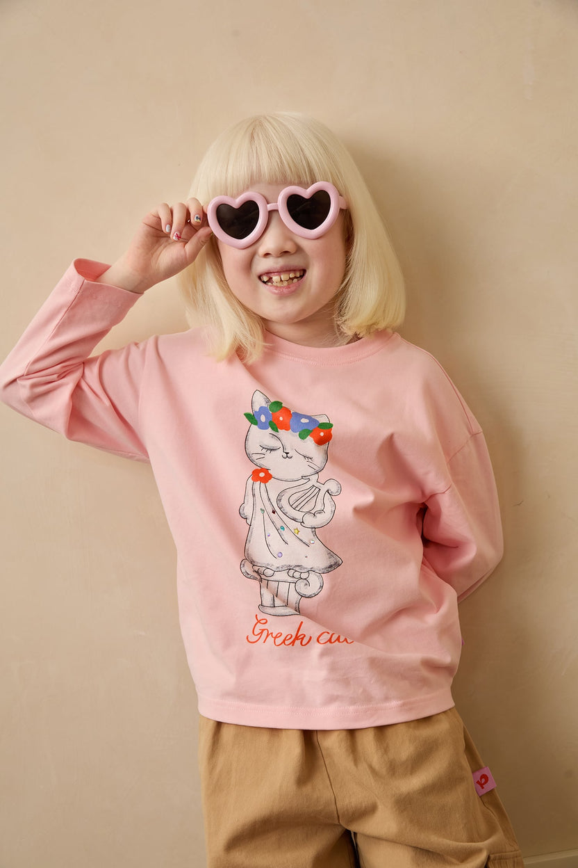 Greek Cat Crystal Tee by Poco Blush — hero view 5