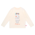 Greek Cat Crystal Tee in Milk White — flat lay