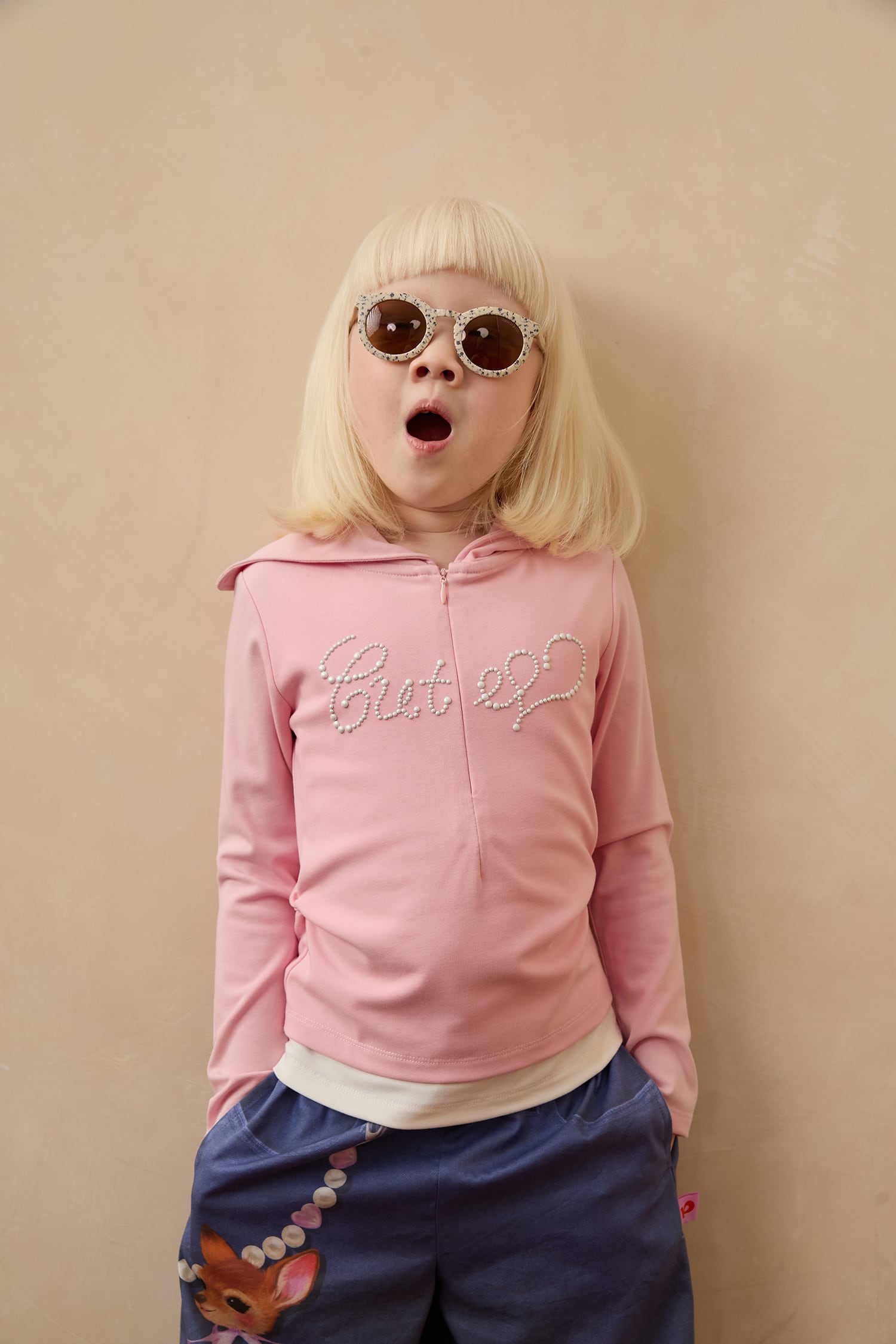 Beaded Layered Knit Top by Poco Blush — hero view 3