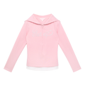 Beaded Layered Knit Top in Peach Blossom — flat lay