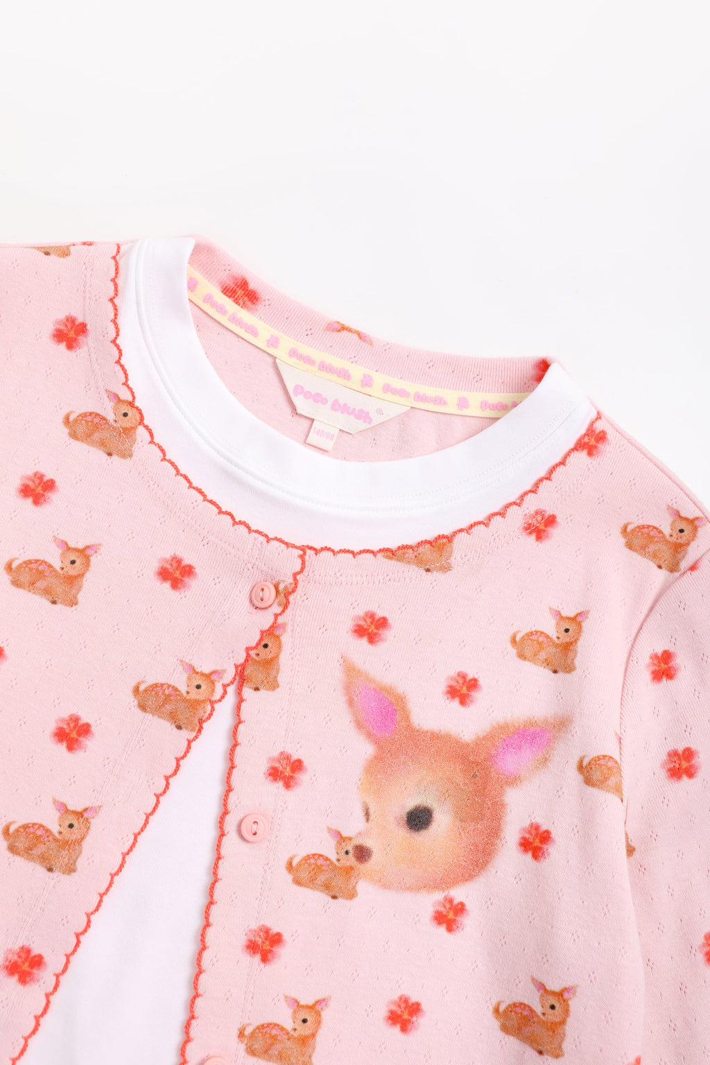 Lace-Trim Layered Printed Top by Poco Blush — detail view 8