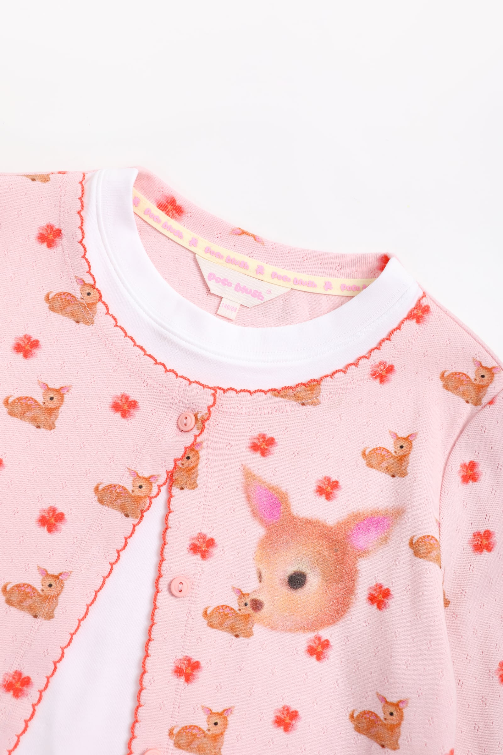 Lace-Trim Layered Printed Top by Poco Blush — detail view 8