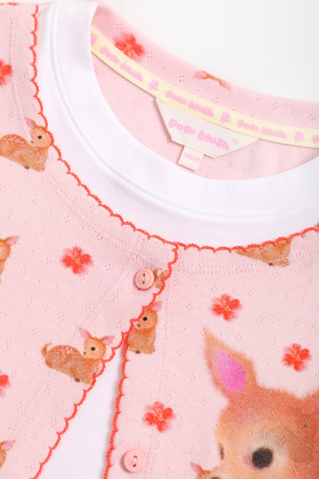 Lace-Trim Layered Printed Top by Poco Blush — detail view 9