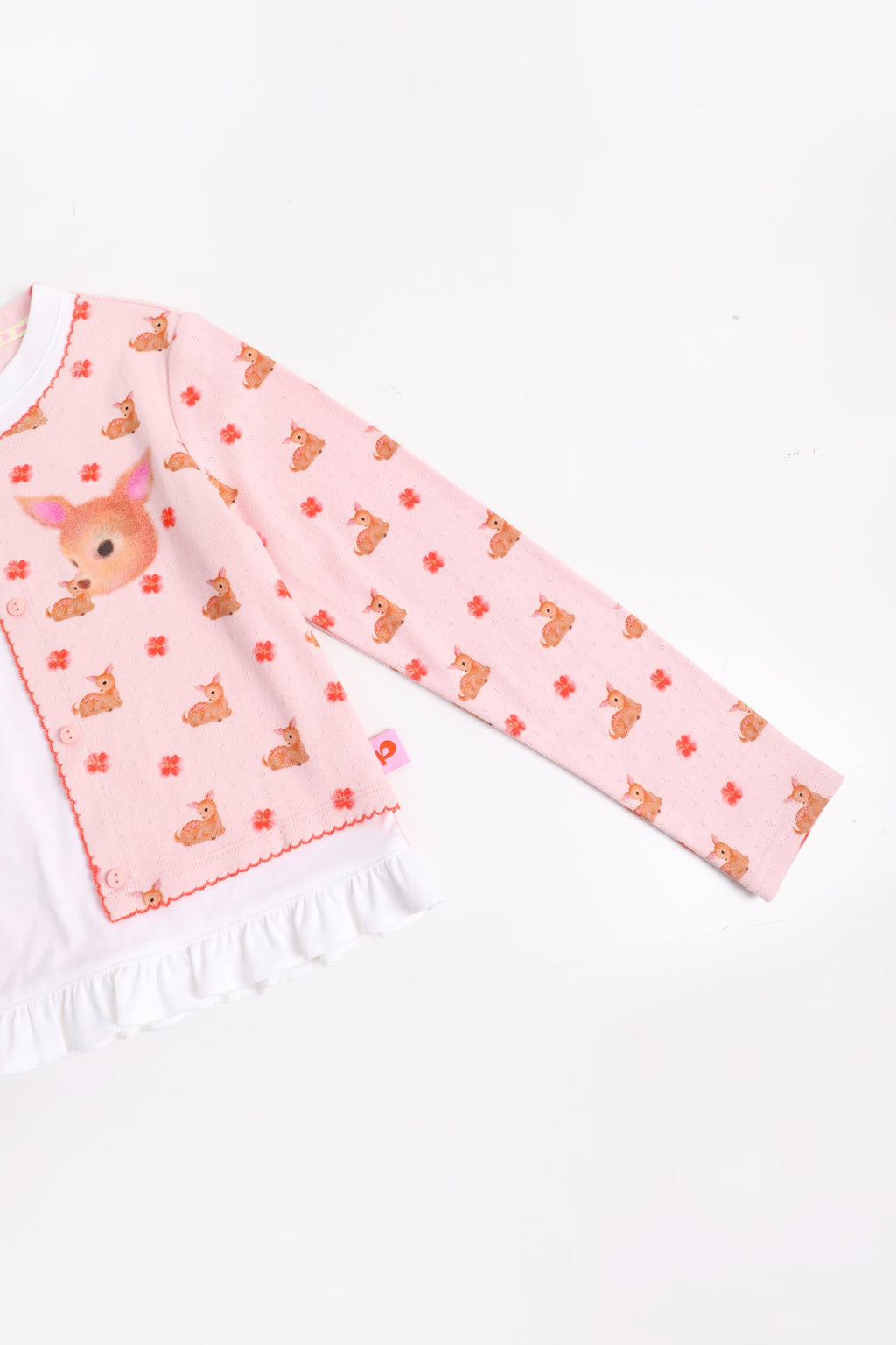 Lace-Trim Layered Printed Top by Poco Blush — detail view 11
