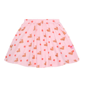 Ink-Wash Animals Printed Skort in Lotus Pink — flat lay