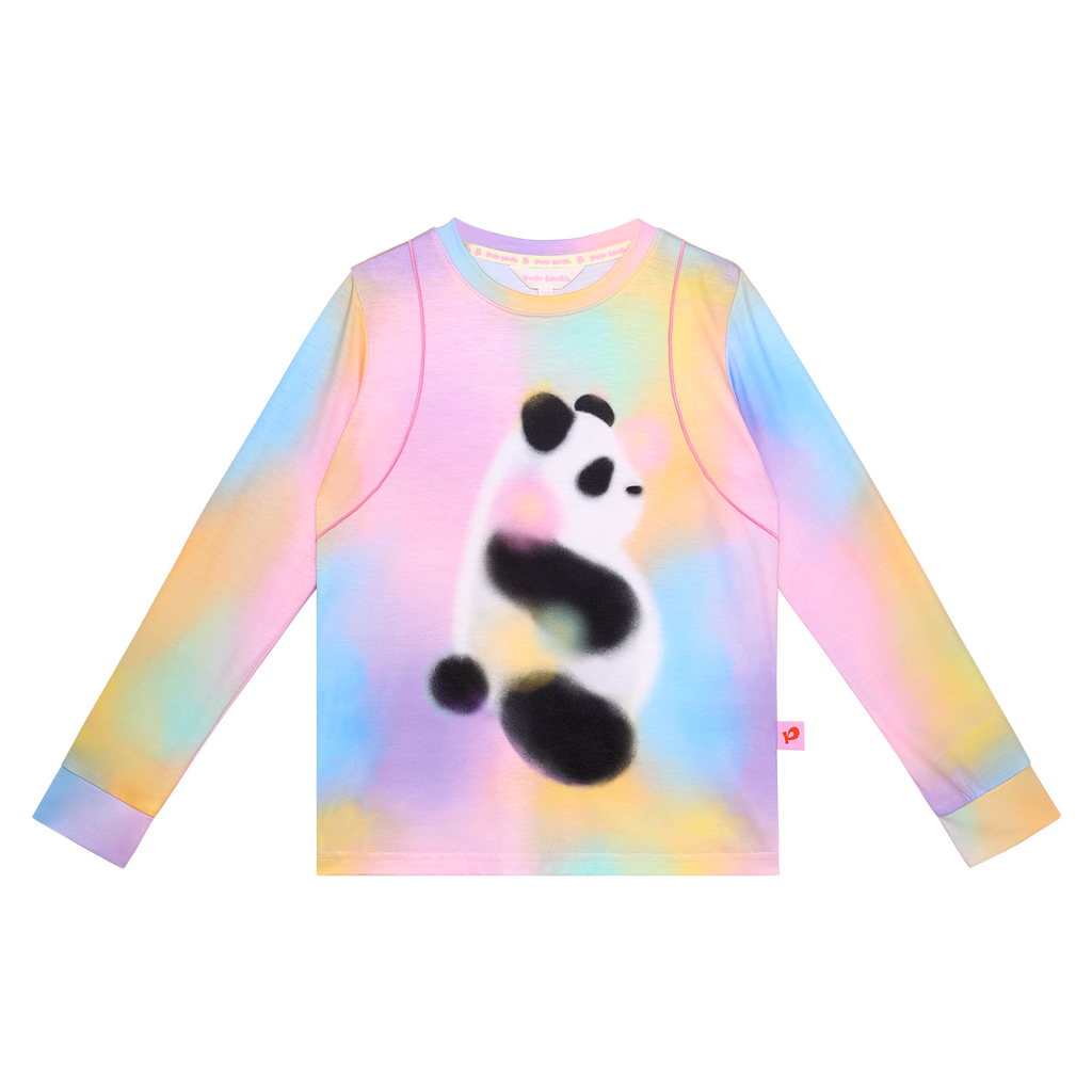 Watercolour Ombre Long-Sleeve Top in Watercolour Pink — flat lay