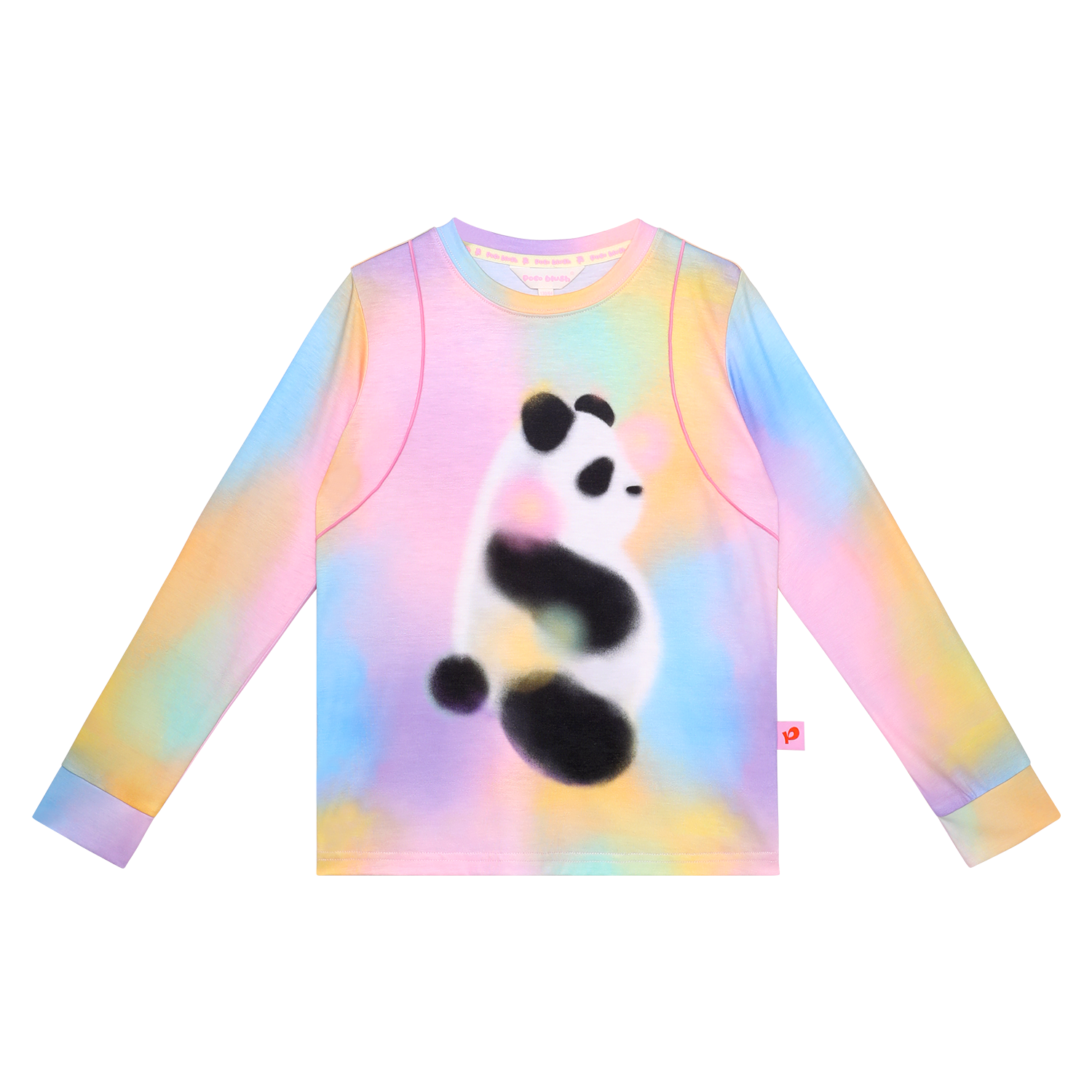 Watercolour Ombre Long-Sleeve Top in Watercolour Pink — flat lay