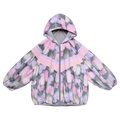 Ink-Wash Animals Colour-Block Jacket in Multicolour — flat lay