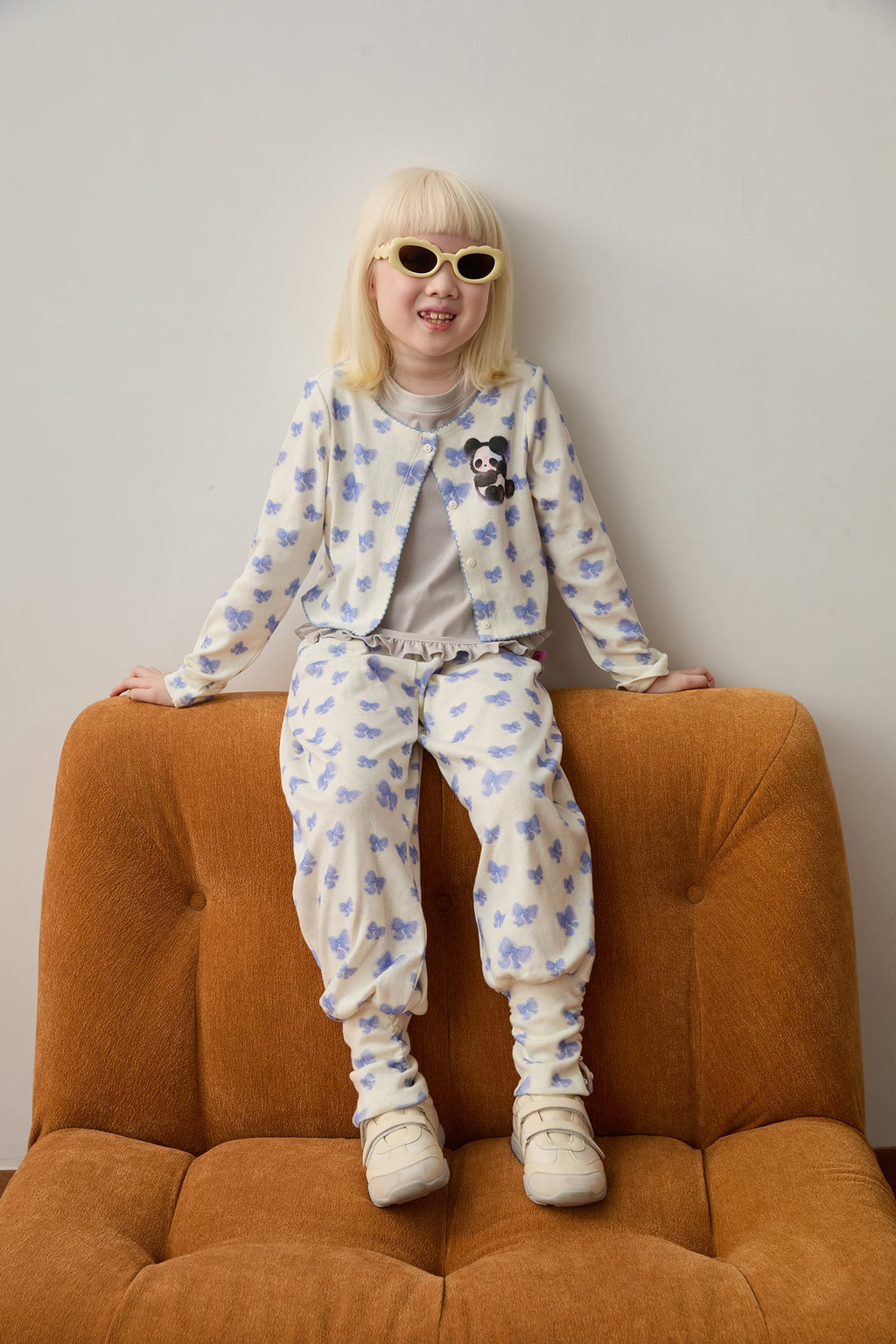 Ink-Wash Animals Barrel-Leg Trousers by Poco Blush — hero view 5