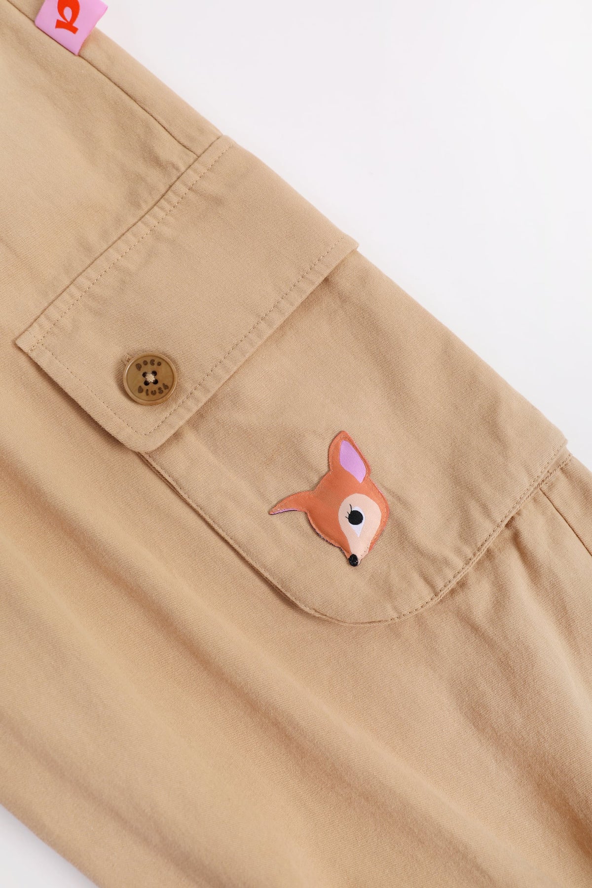 Washed Bow Cargo Trousers by Poco Blush — detail view 10
