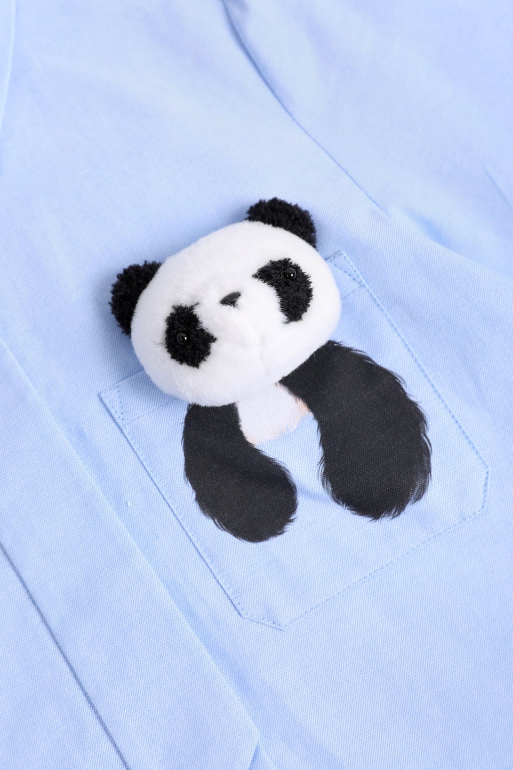 Panda Pleated Shirt Dress by Poco Blush — detail view 9