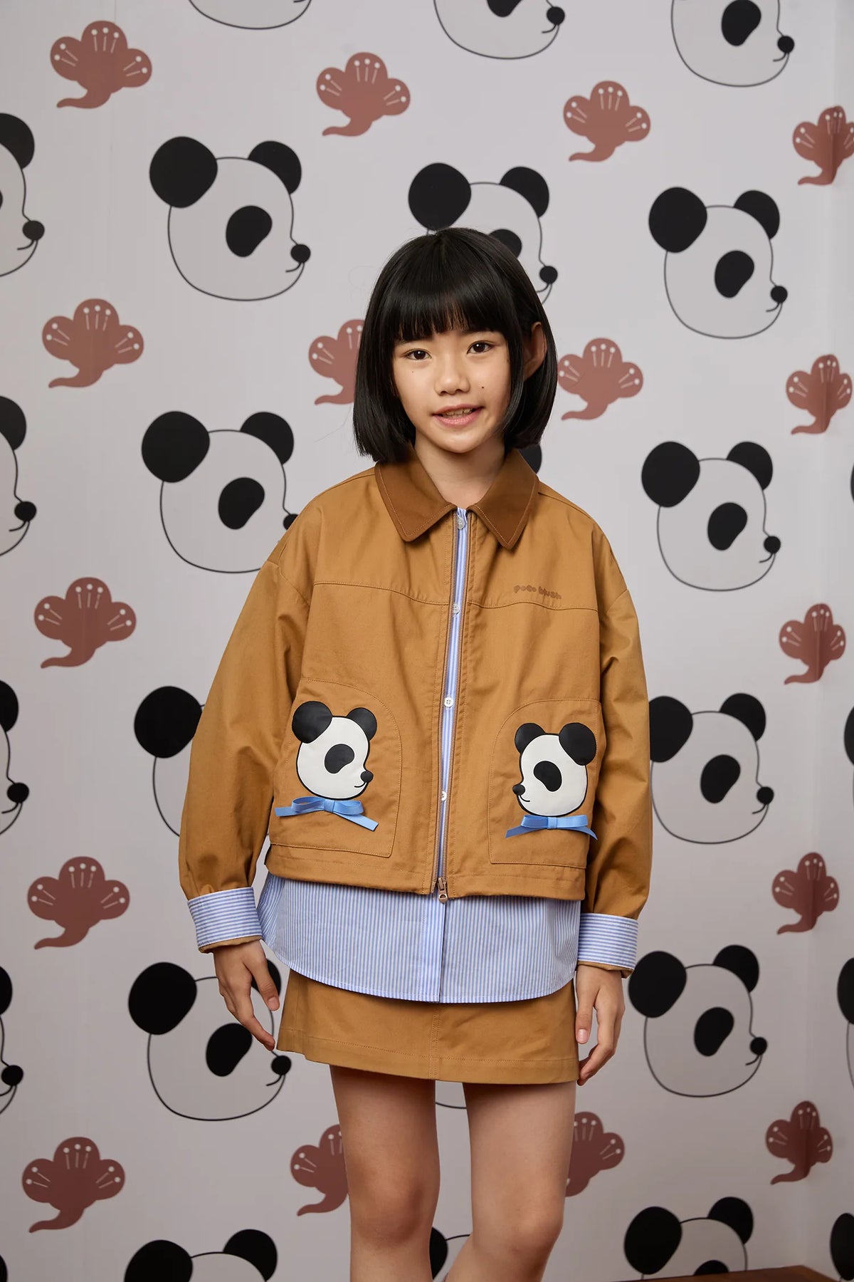Caramel A-Line Skort — model view 1