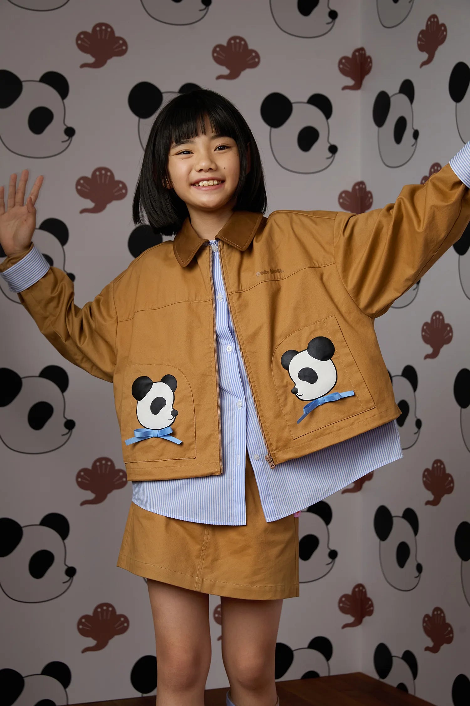 Caramel A-Line Skort — model view 3