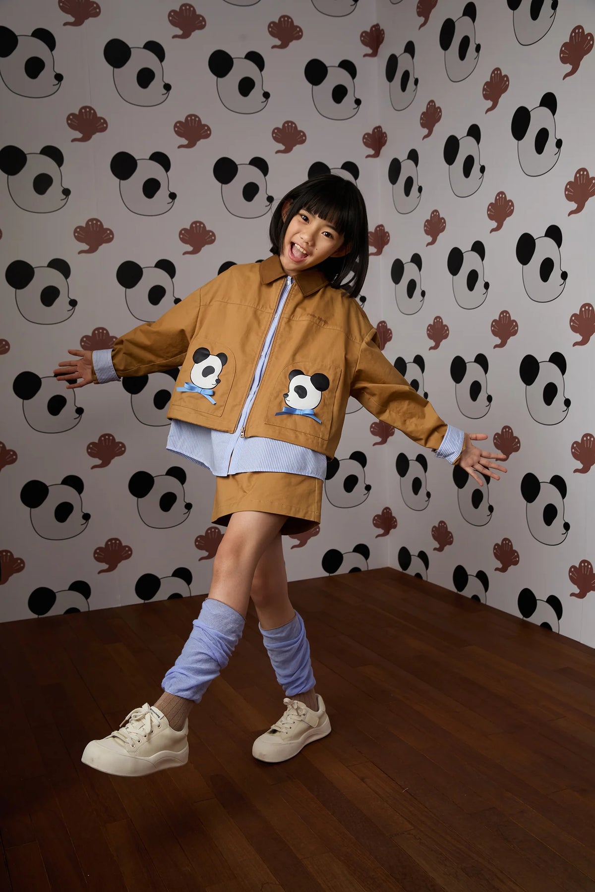 Caramel A-Line Skort — model view 4