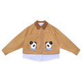Panda Layered Jacket in Caramel Brown — flat lay