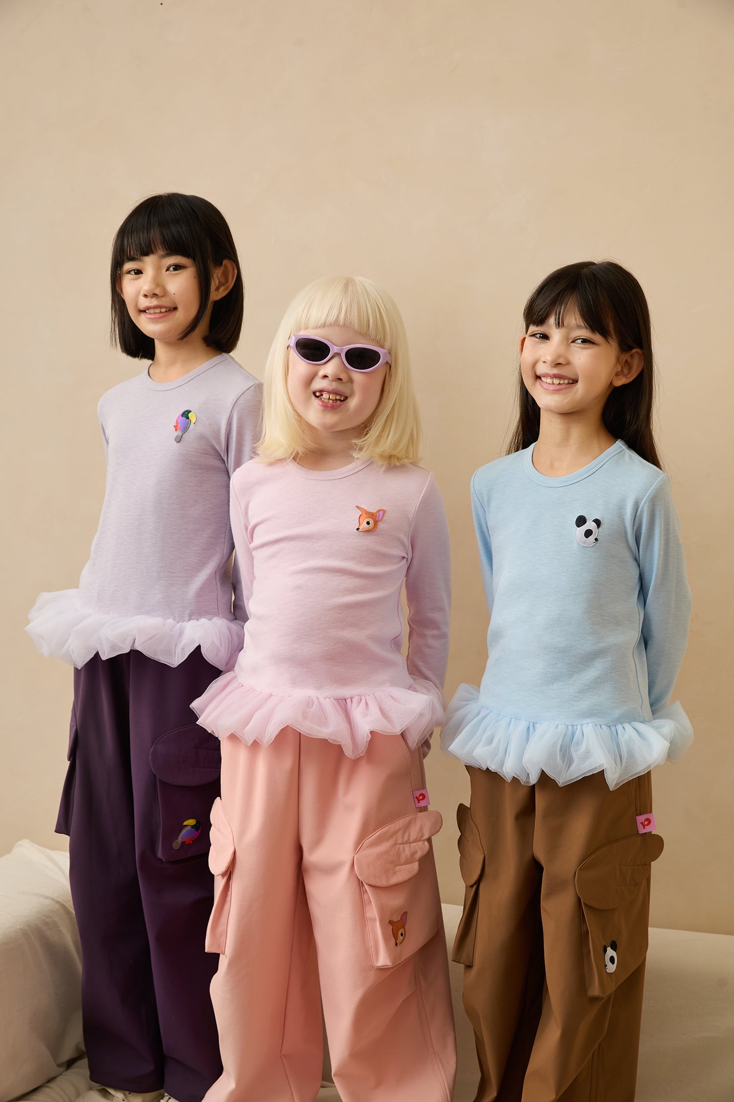 Tulle-Hem Long-Sleeve Top by Poco Blush — hero view 2