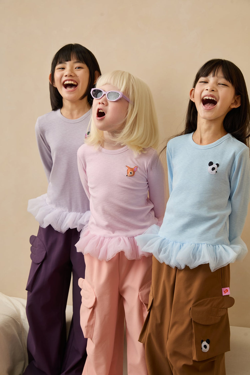 Tulle-Hem Long-Sleeve Top by Poco Blush — hero view 3