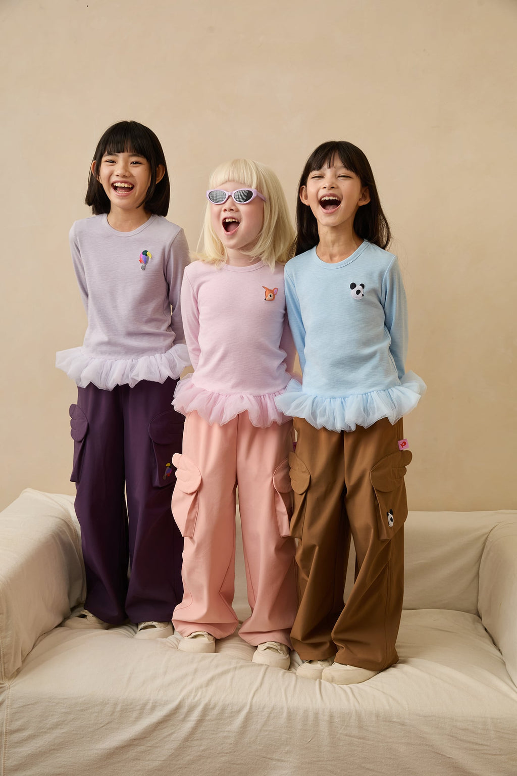 Tulle-Hem Long-Sleeve Top by Poco Blush — hero view 4