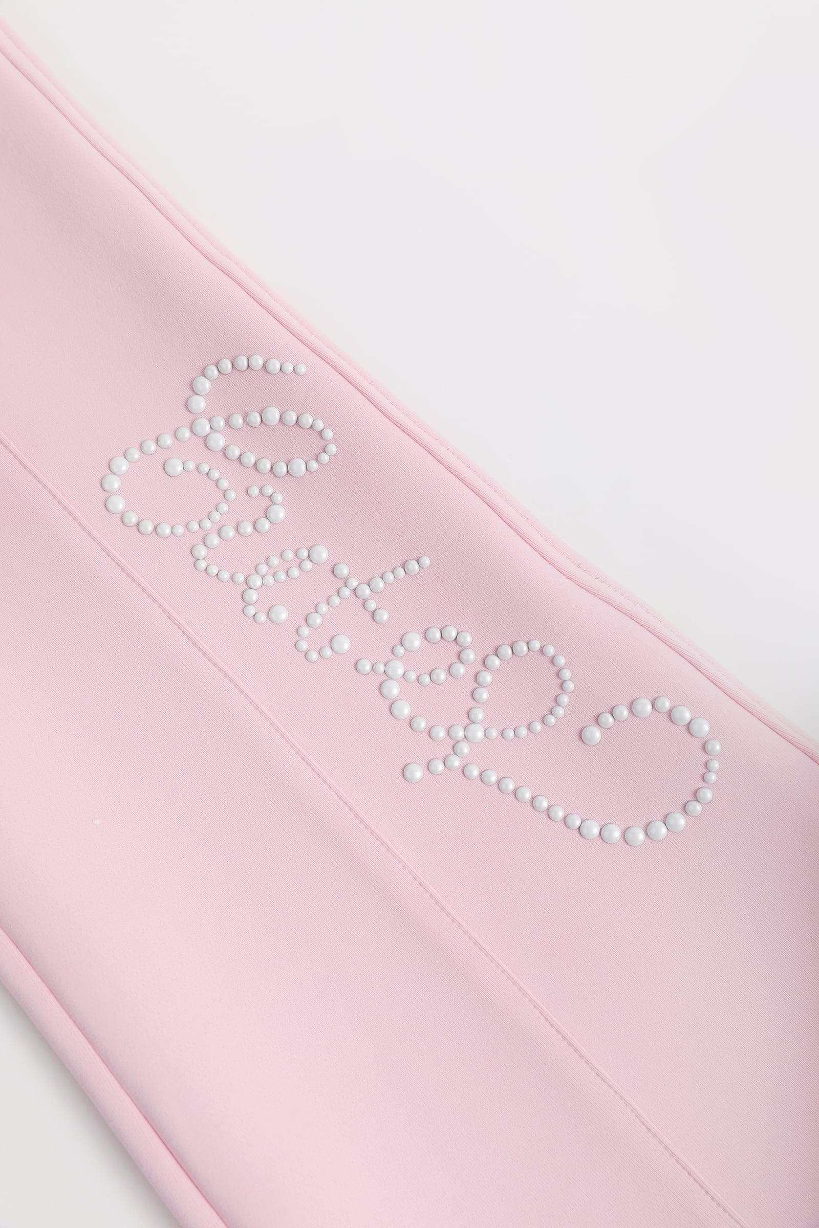 Beaded Knit Flare Trousers by Poco Blush — detail view 10