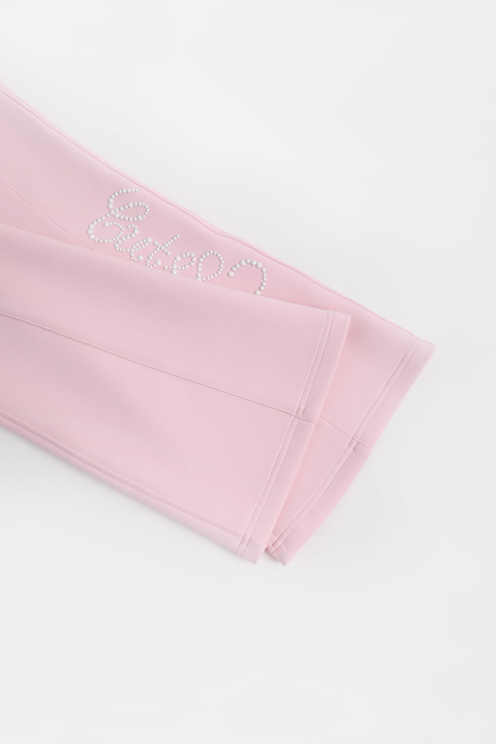 Beaded Knit Flare Trousers by Poco Blush — detail view 11