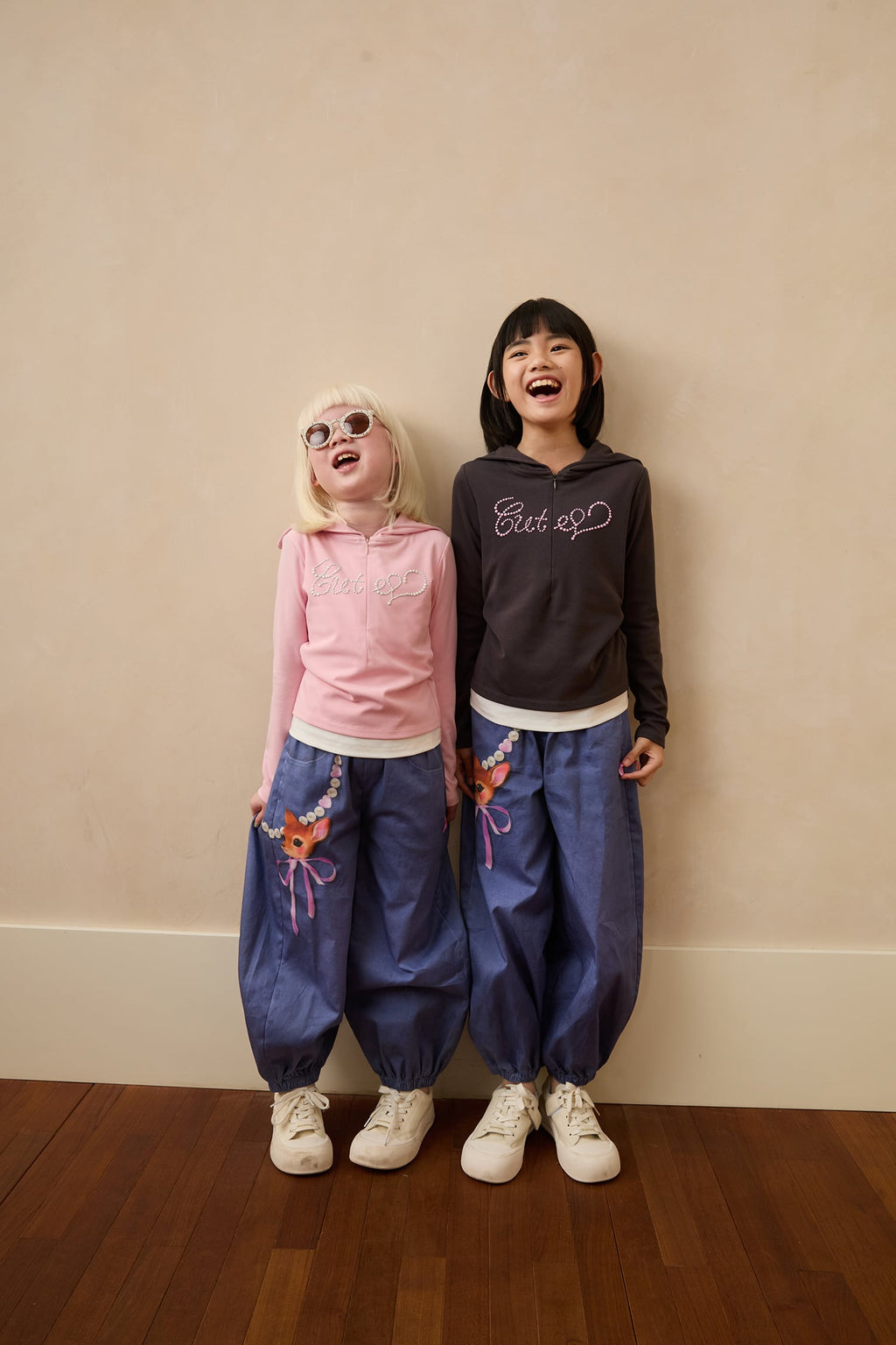 Hand-Painted Denim Balloon Trousers by Poco Blush — hero view 5
