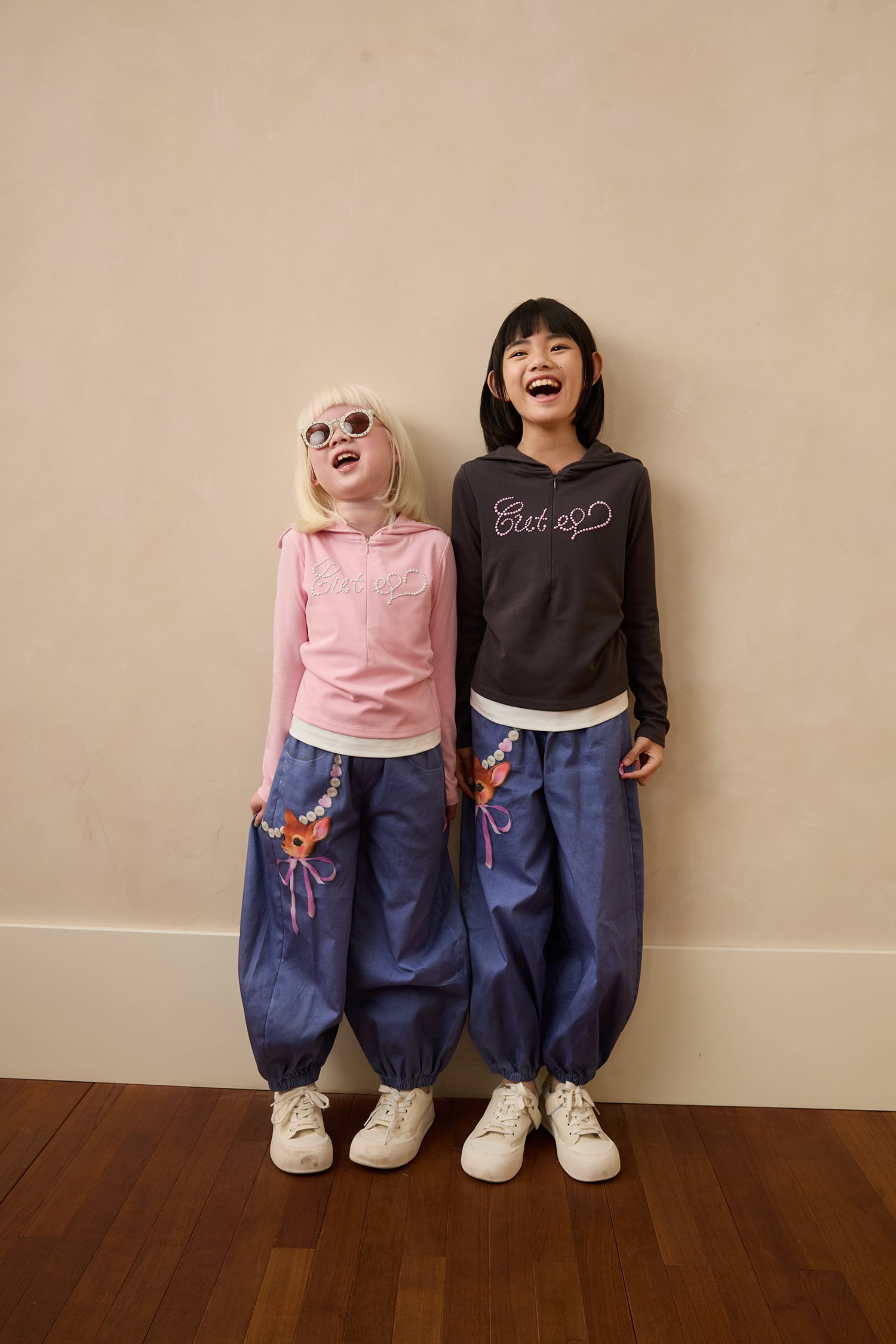 Hand-Painted Denim Balloon Trousers by Poco Blush — hero view 5