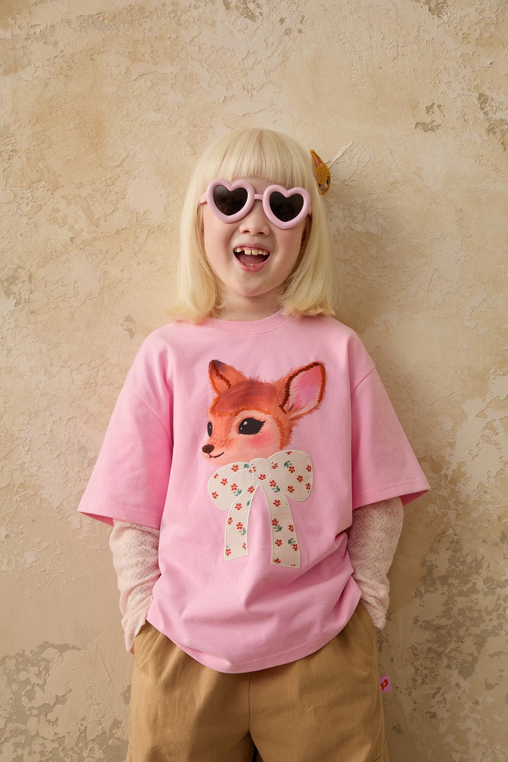 Patchwork Ink-Wash Layered Tee by Poco Blush — hero view 1