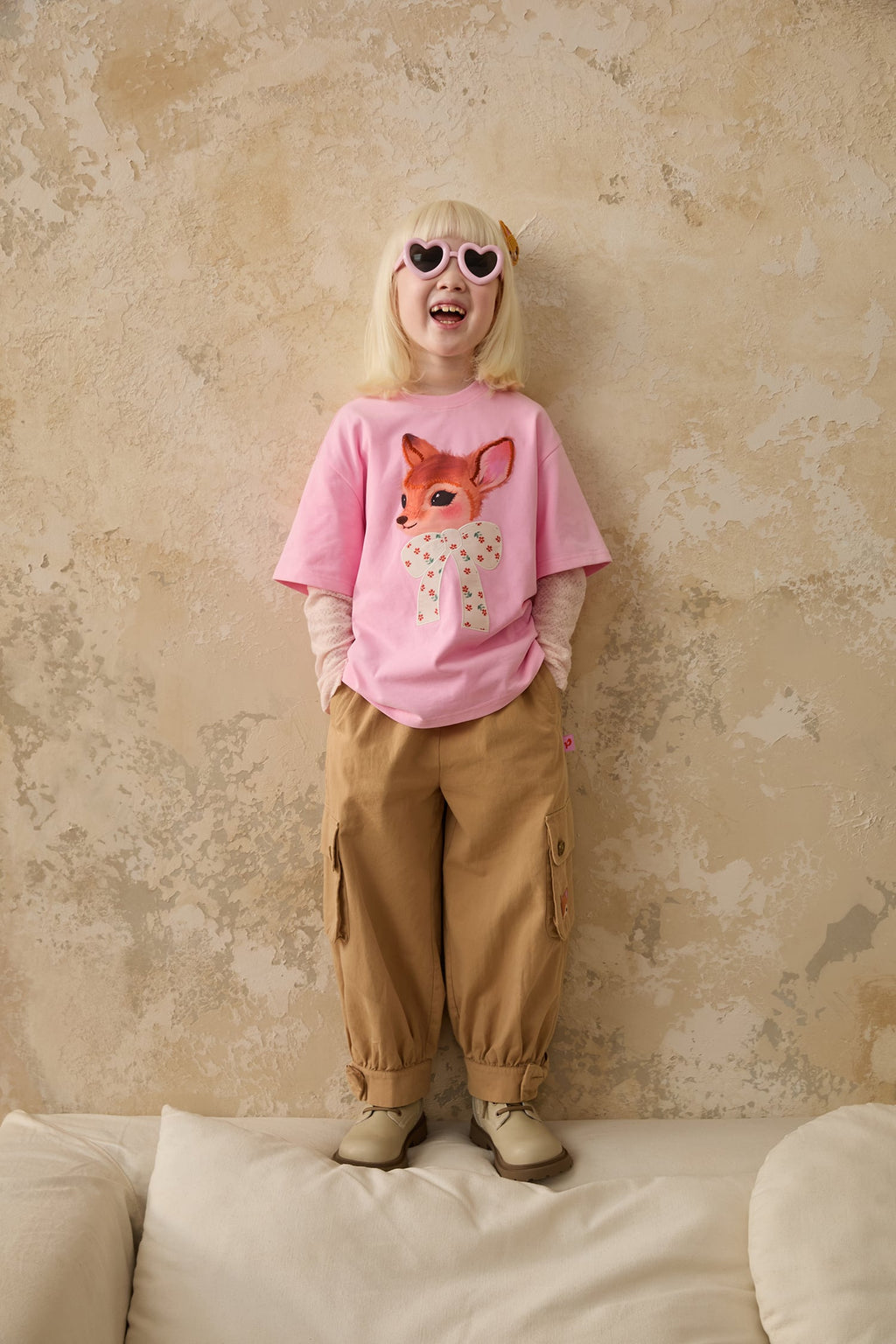 Patchwork Ink-Wash Layered Tee by Poco Blush — hero view 5