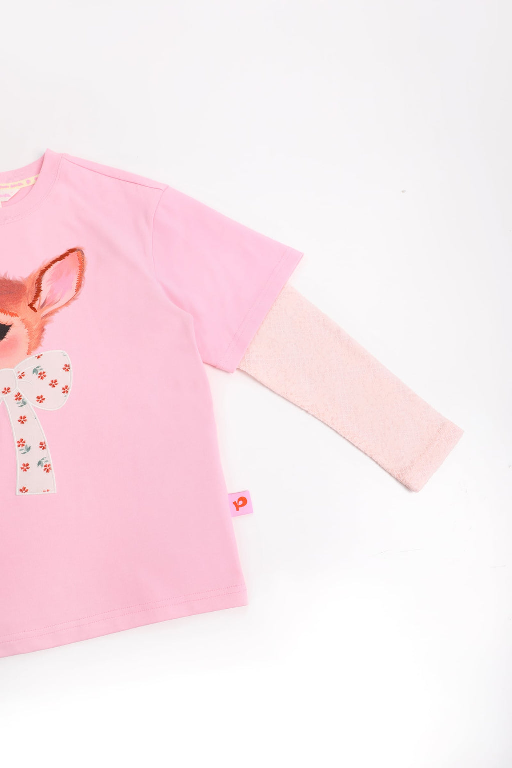 Patchwork Ink-Wash Layered Tee by Poco Blush — detail view 9