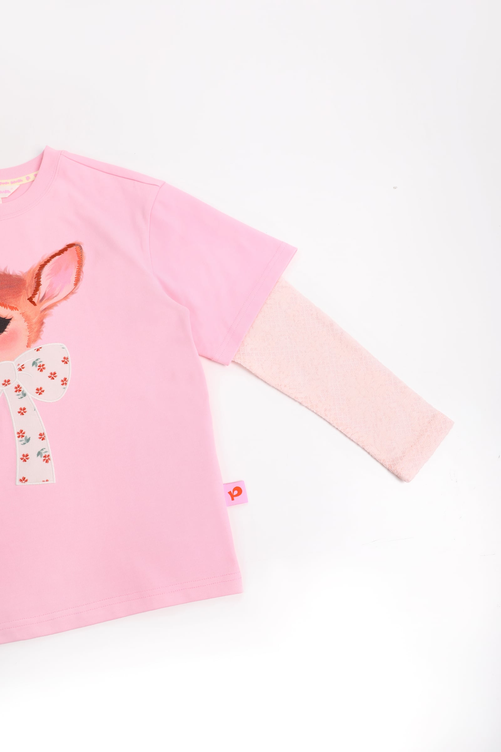 Patchwork Ink-Wash Layered Tee by Poco Blush — detail view 9