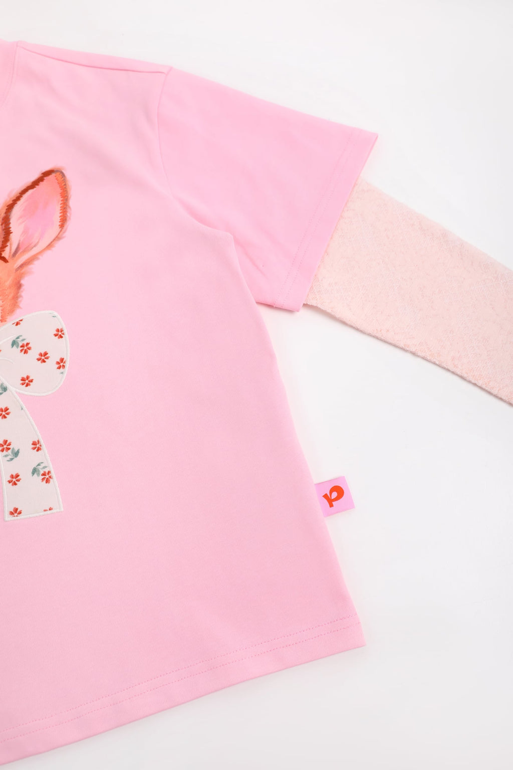 Patchwork Ink-Wash Layered Tee by Poco Blush — detail view 10