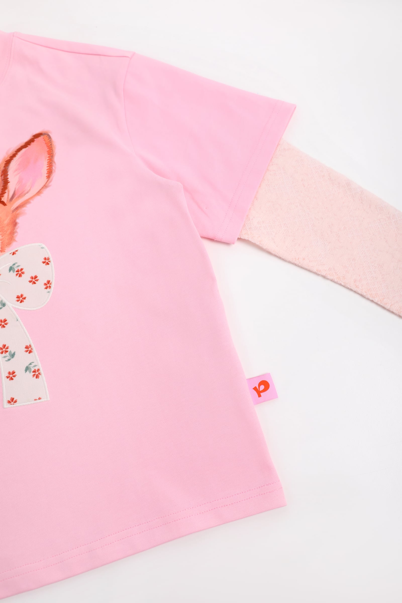 Patchwork Ink-Wash Layered Tee by Poco Blush — detail view 10