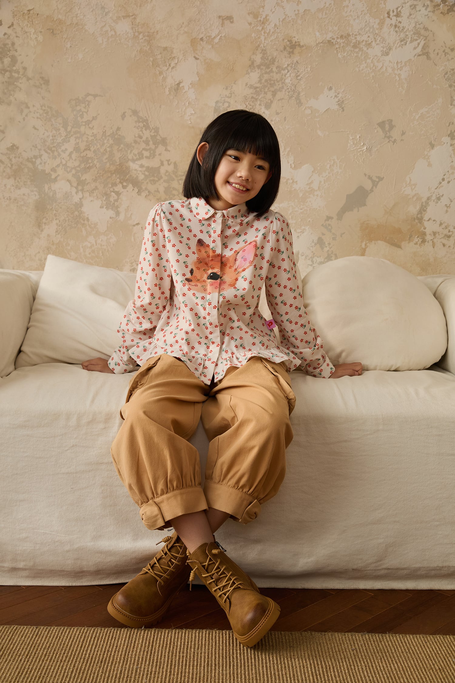 Ink-Wash Animals Smock Blouse by Poco Blush — hero view 2