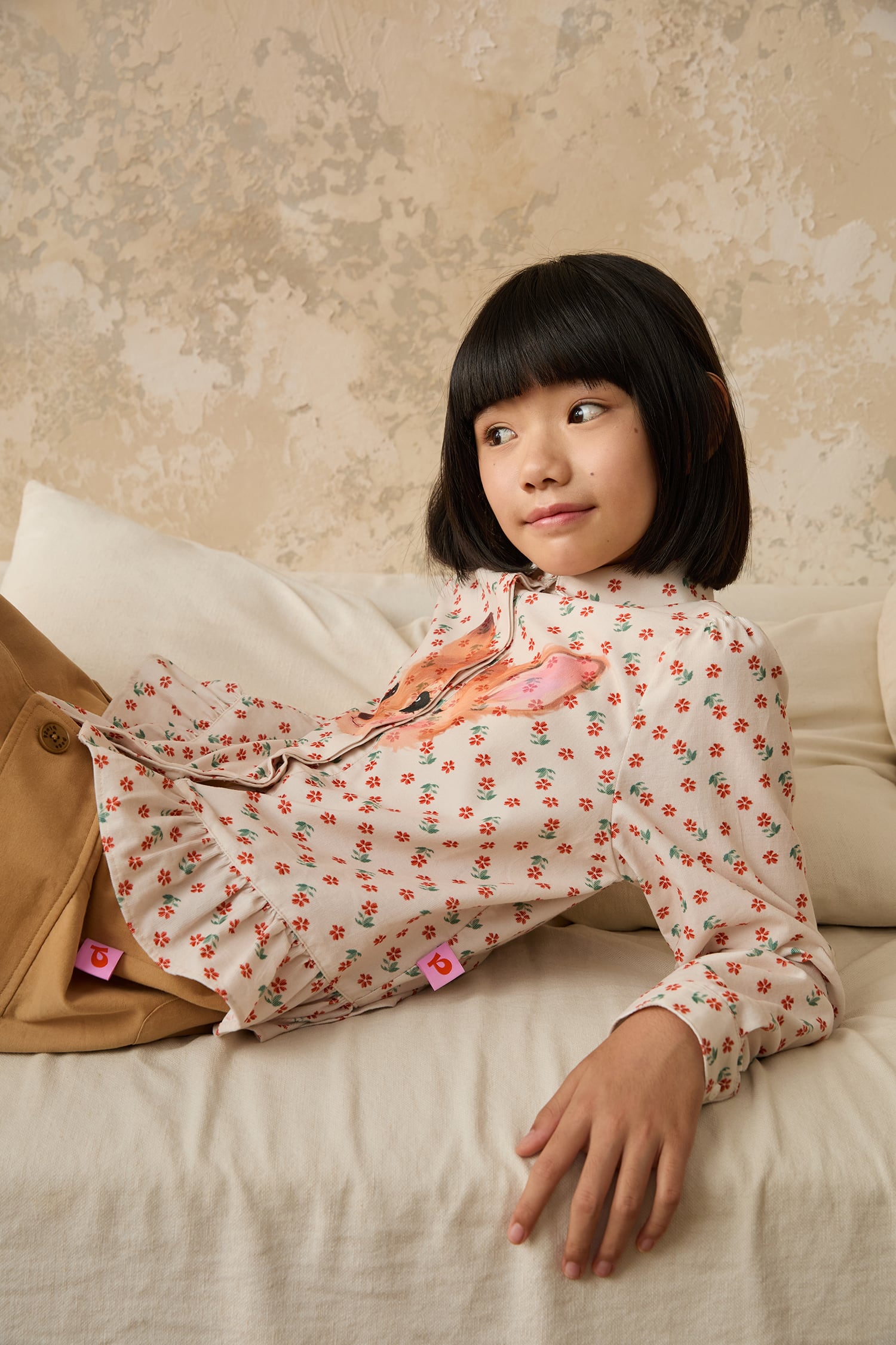 Ink-Wash Animals Smock Blouse by Poco Blush — hero view 4