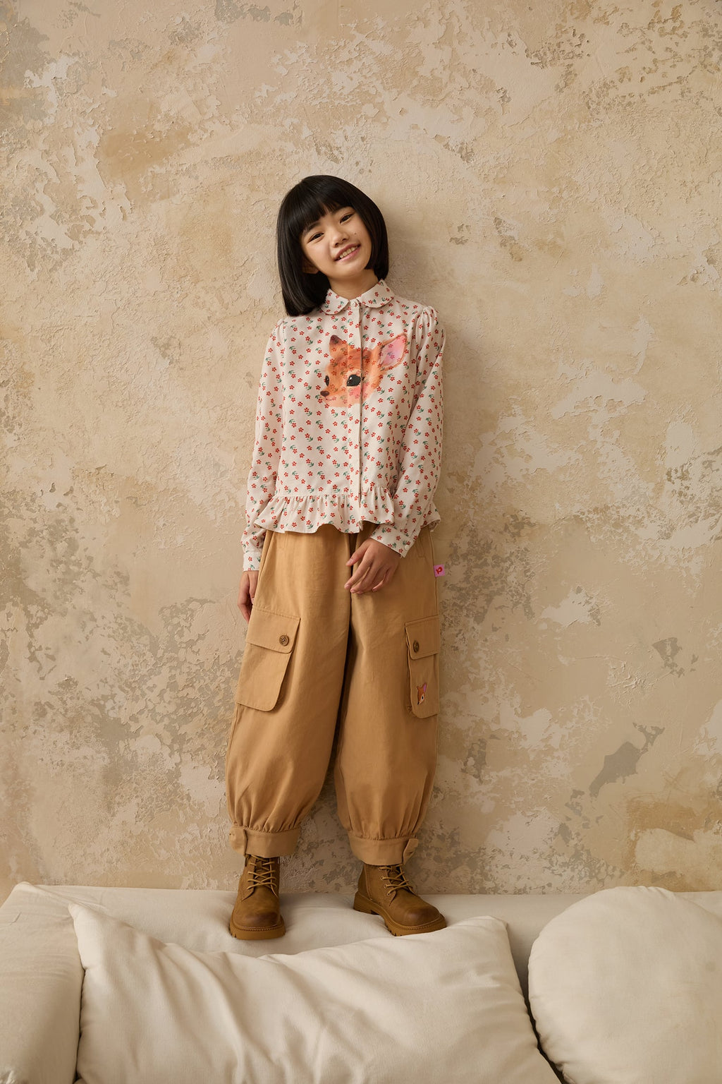 Ink-Wash Animals Smock Blouse by Poco Blush — hero view 5
