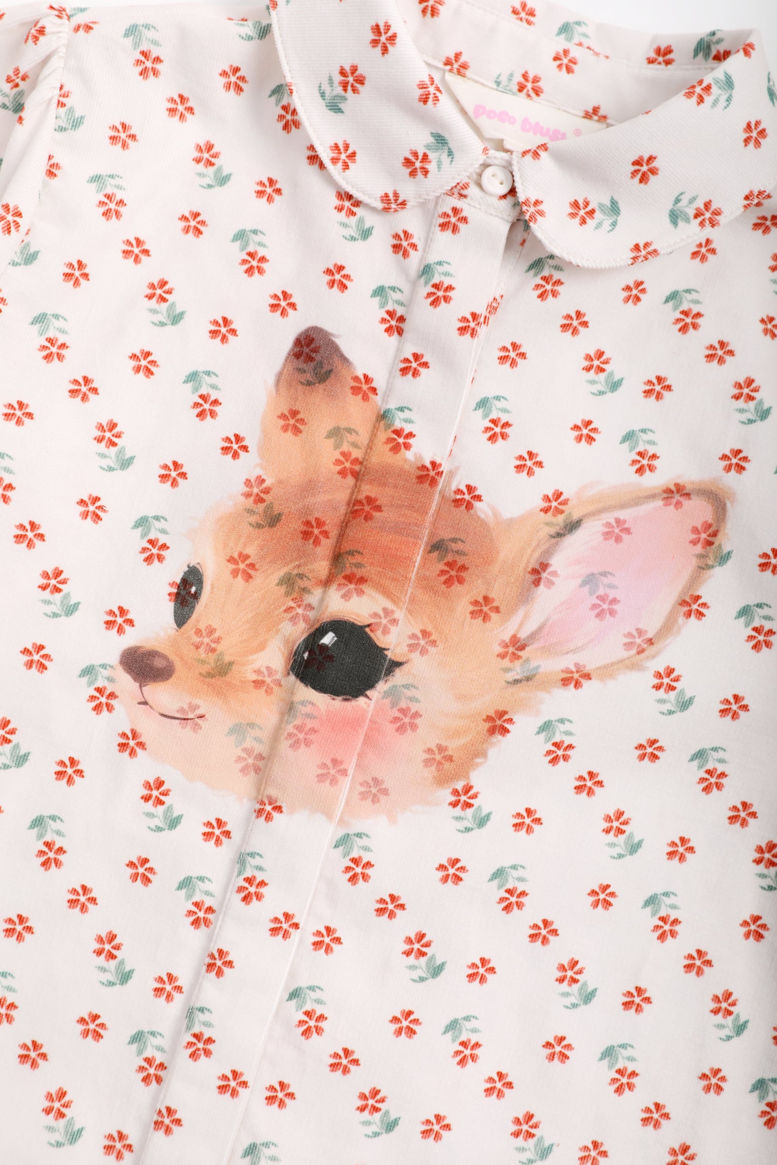 Ink-Wash Animals Smock Blouse by Poco Blush — detail view 8