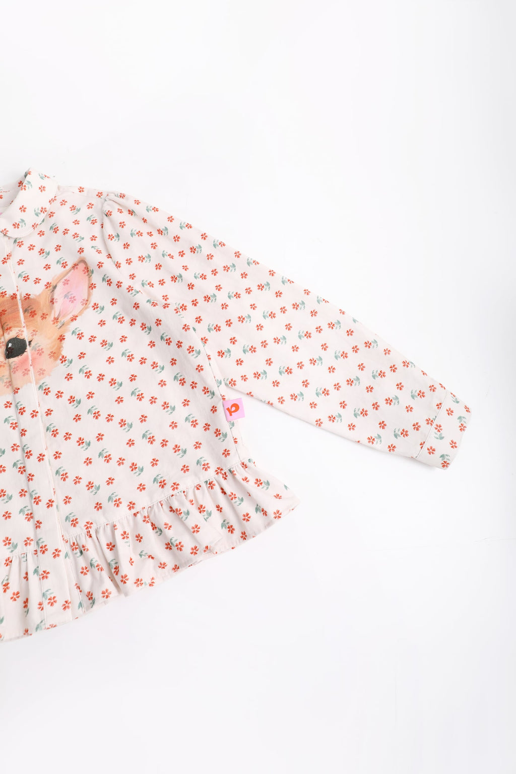 Ink-Wash Animals Smock Blouse by Poco Blush — detail view 9