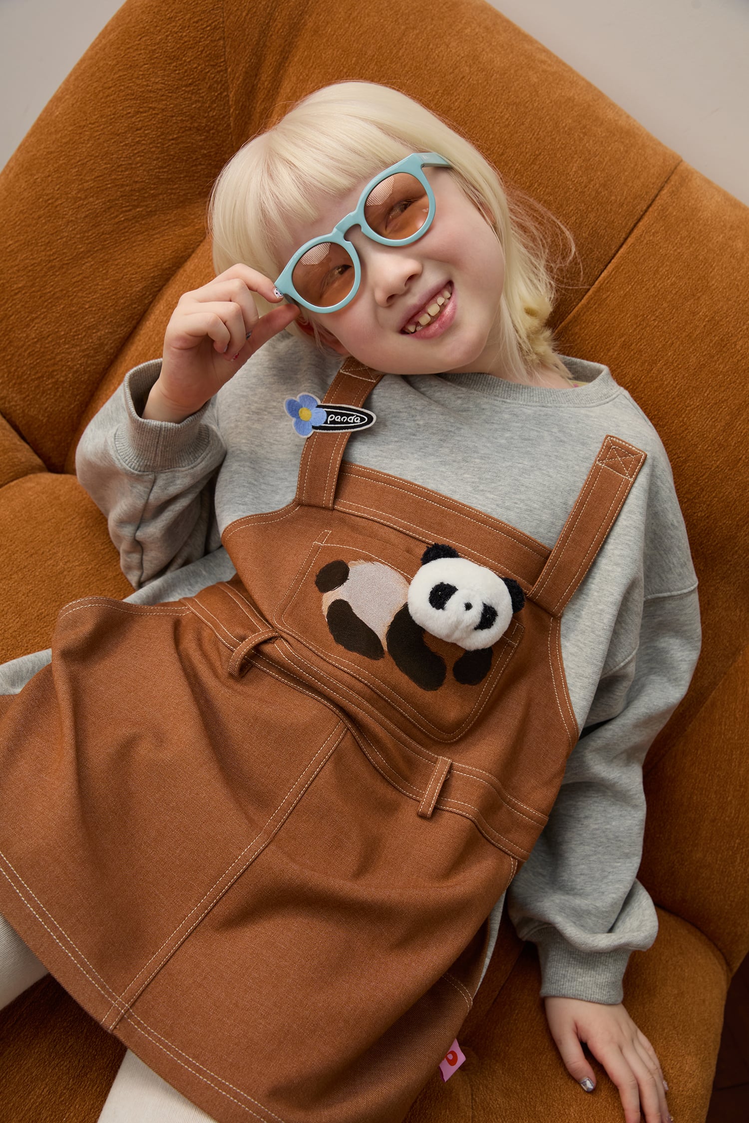 Panda Layered Sweatshirt Dress by Poco Blush — hero view 4