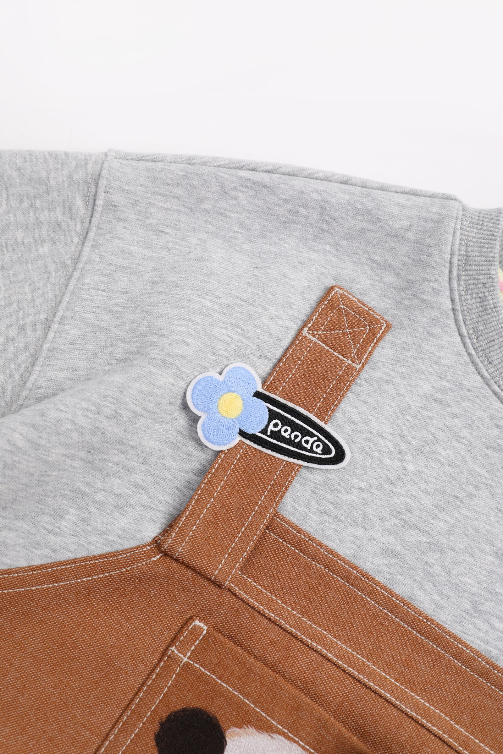 Panda Layered Sweatshirt Dress by Poco Blush — detail view 9