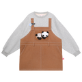 Panda Layered Sweatshirt Dress in Pencil Grey — flat lay